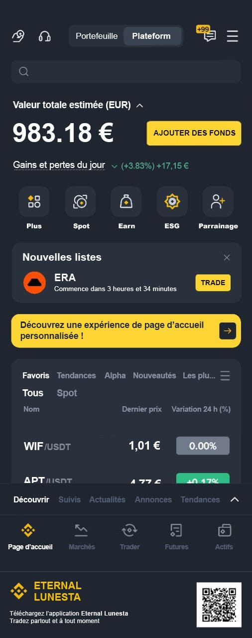 Eternal Lunesta résultats trading automatisé