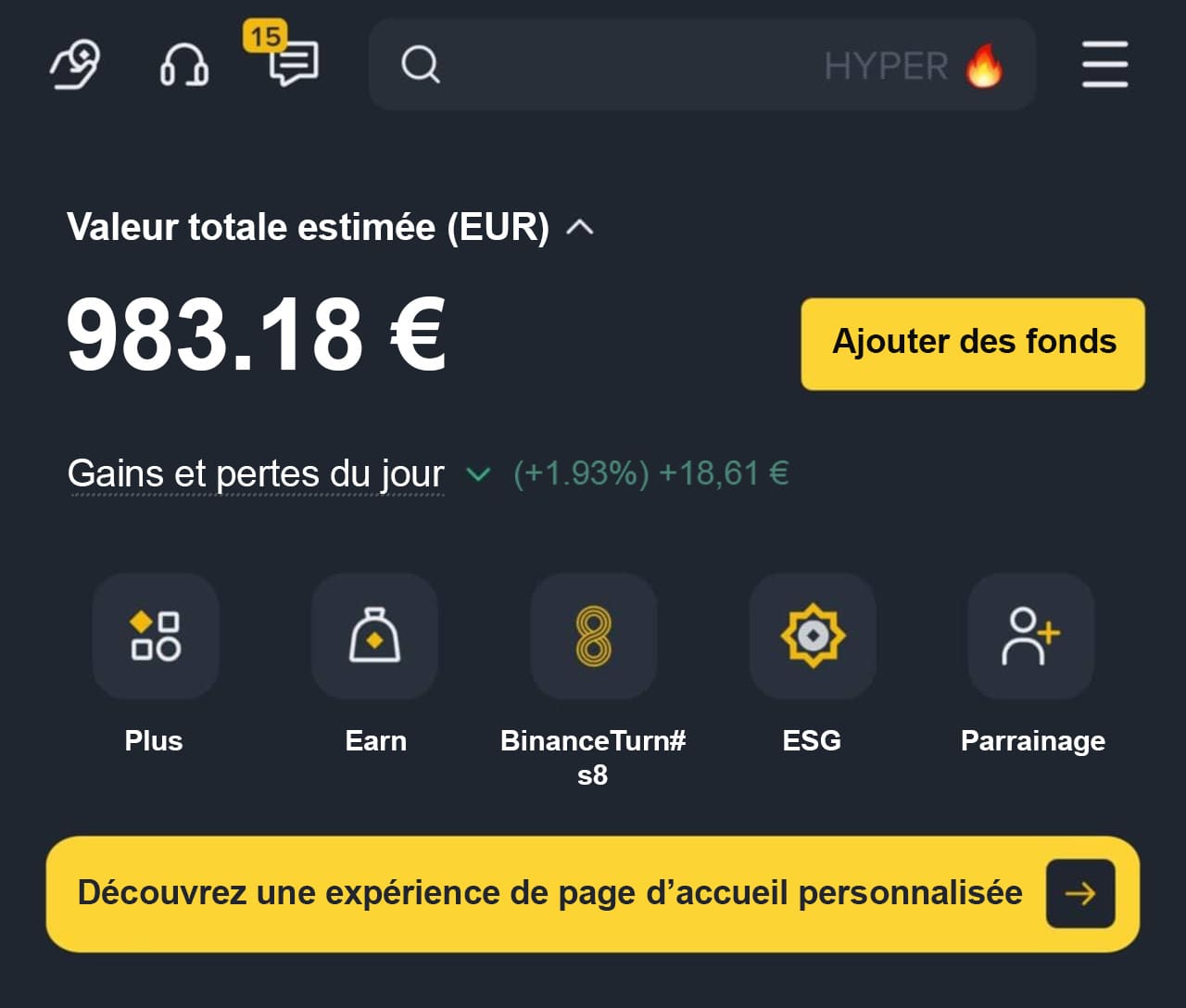 Performance du portefeuille avancé